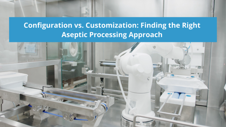 AST aseptic processing robotic machinery working in a pharmaceutical setting for commercial production