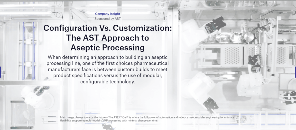 AST aseptic processing solutions feature image for pharma technology focus magazine